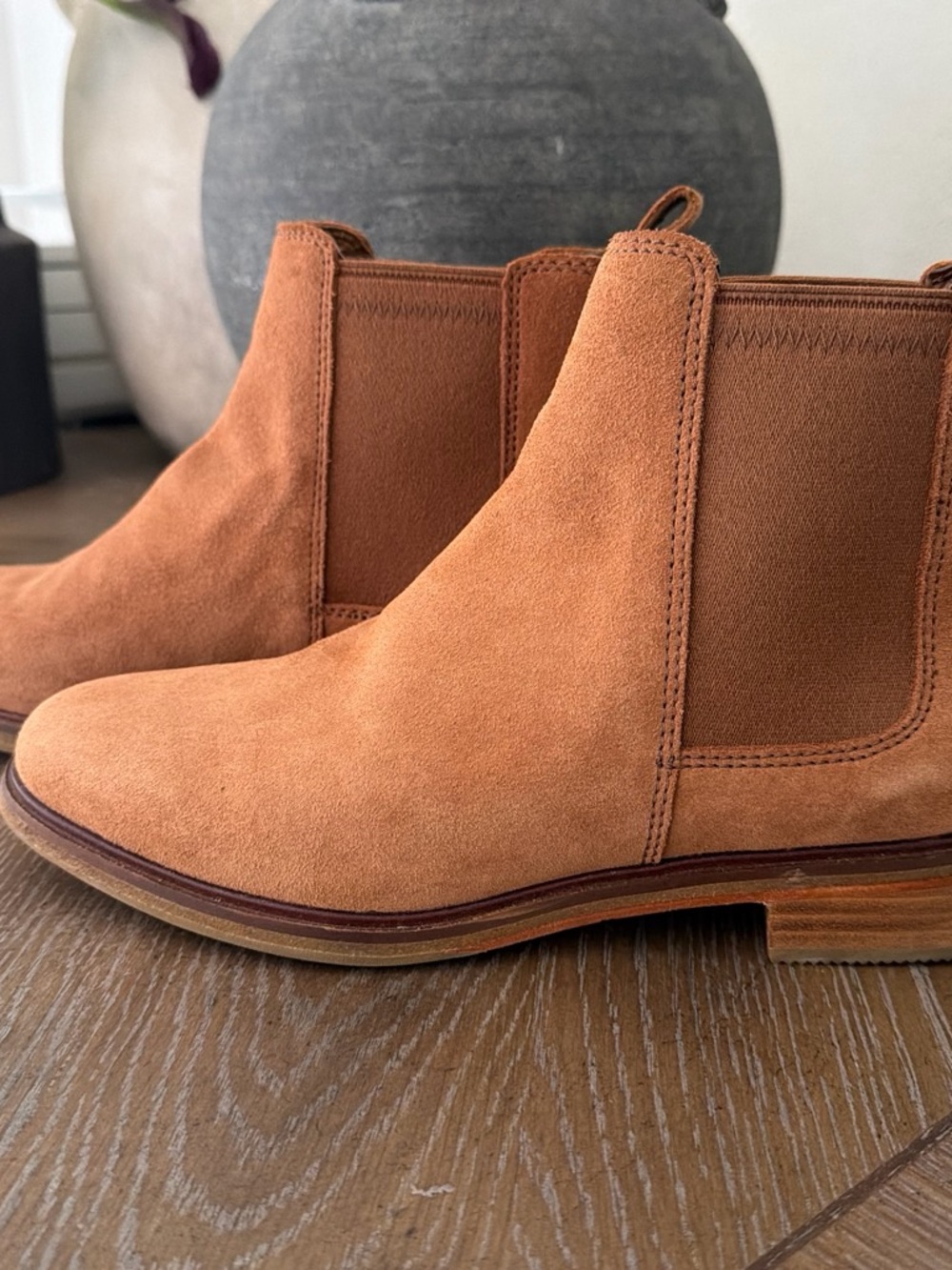 Clarks Women’s Chukka Boots in Tan Suede